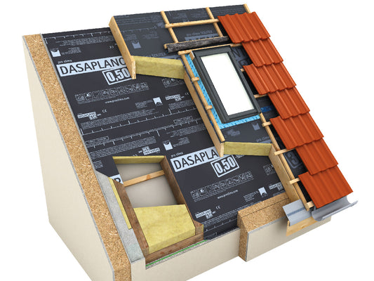 Luftdichtungsbahn für die Dachsanierung von Außen DASAPLANO 0,50