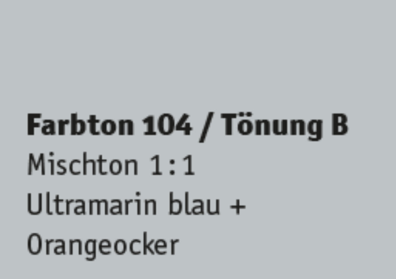 Kreidezeit Farbpigmentmischungen für Farben (trocken) Farbton 97-108