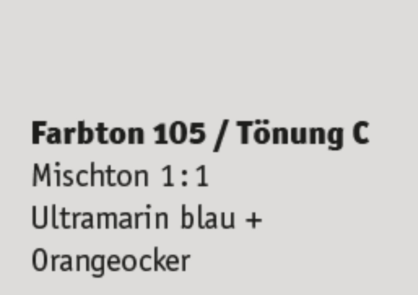 Kreidezeit Farbpigmentmischungen für Farben (trocken) Farbton 97-108