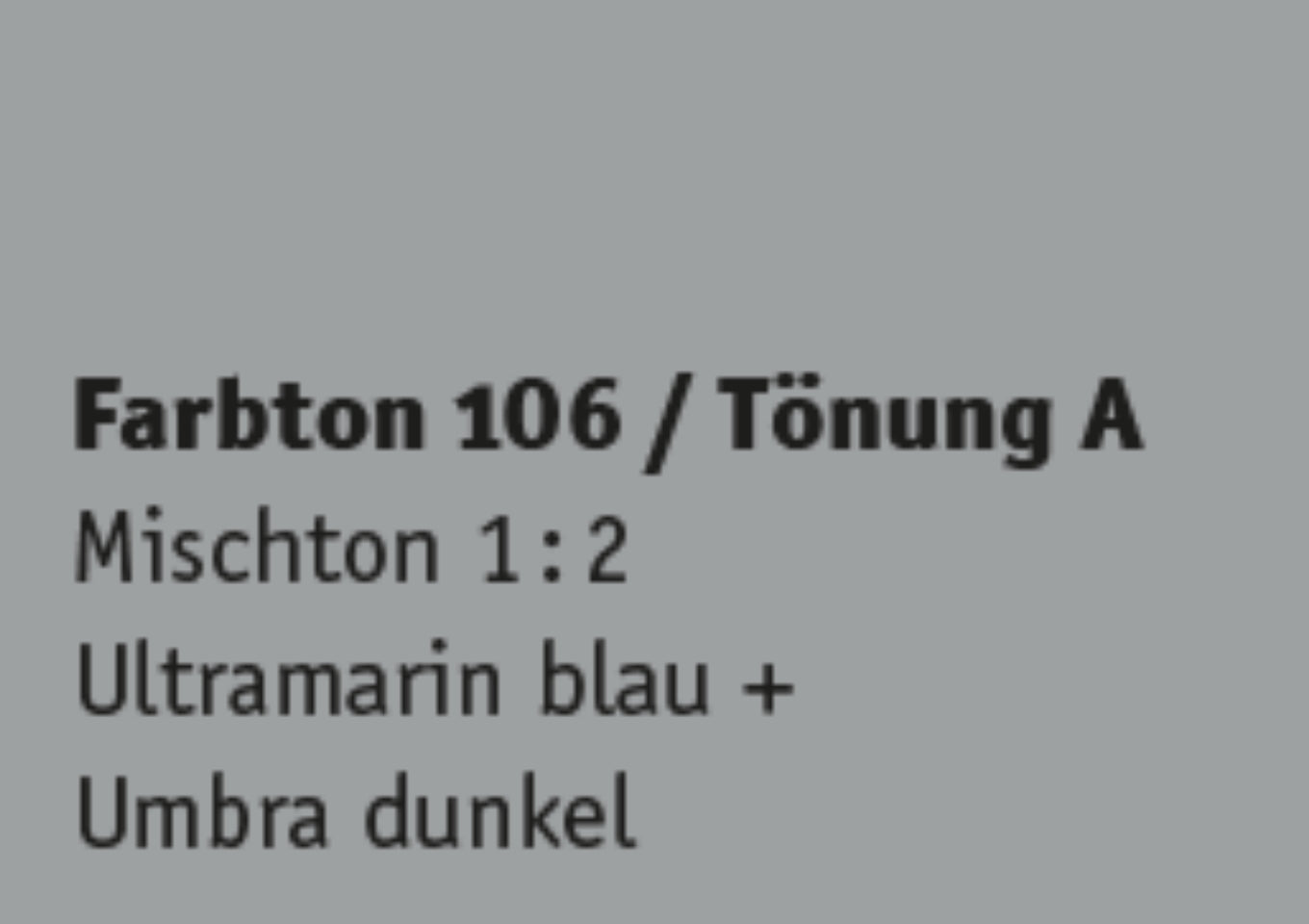 Kreidezeit Farbpigmentmischungen für Farben (trocken) Farbton 97-108