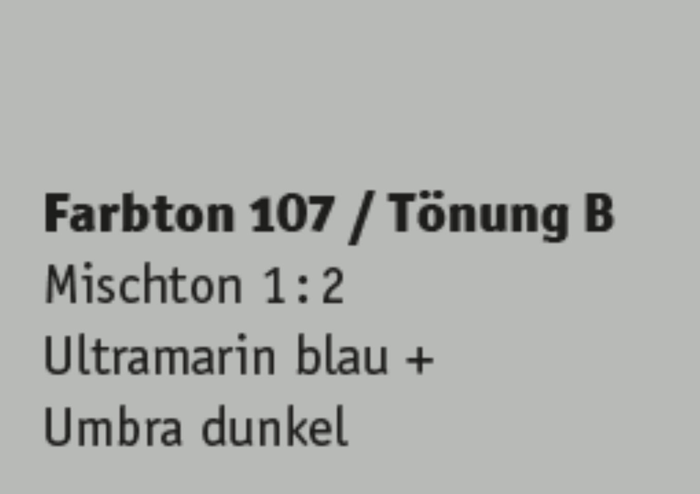 Kreidezeit Farbpigmentmischungen für Farben (trocken) Farbton 97-108