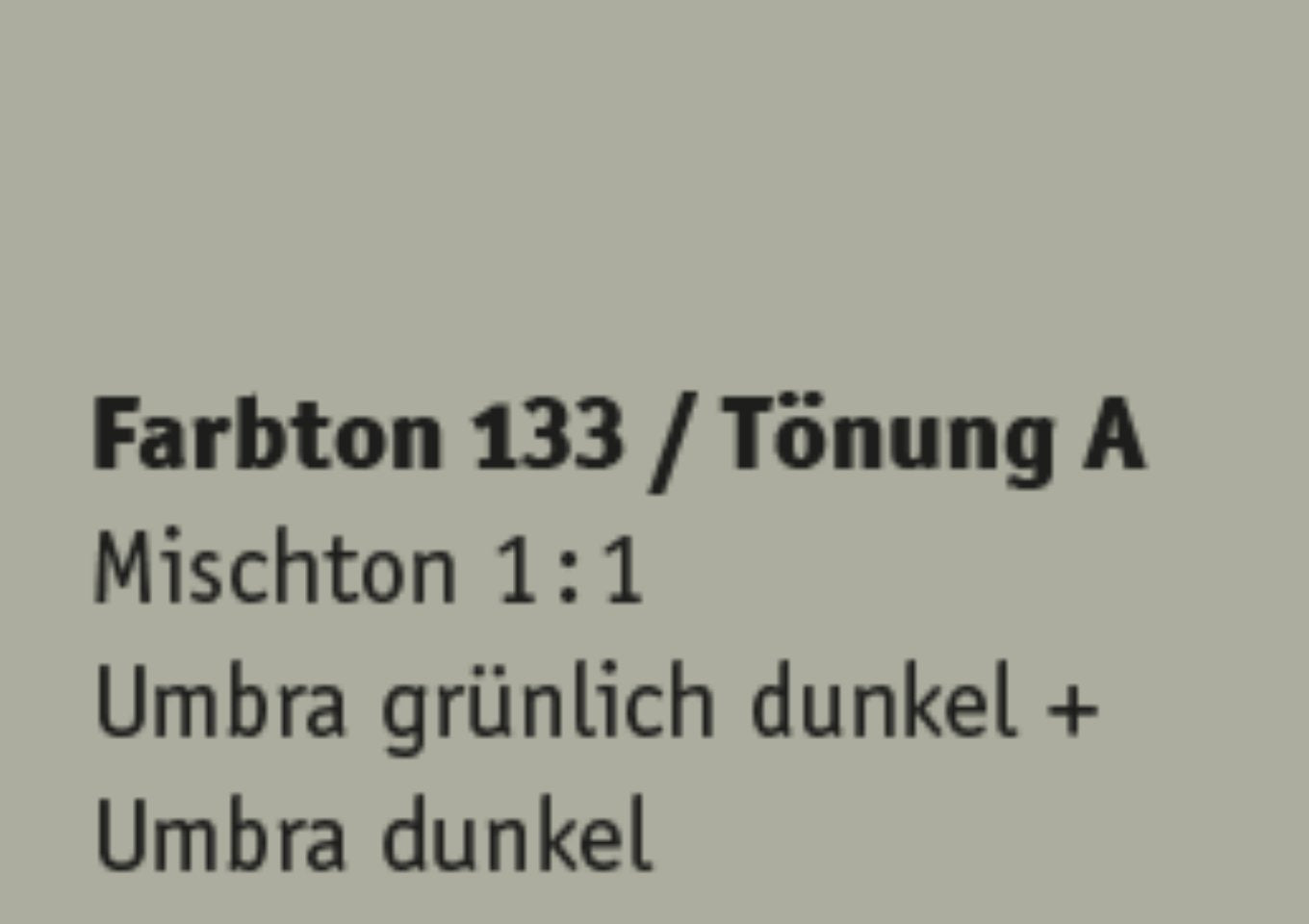Kreidezeit Farbpigmentmischungen für Sumpfkalkfarben Farbton 133-144