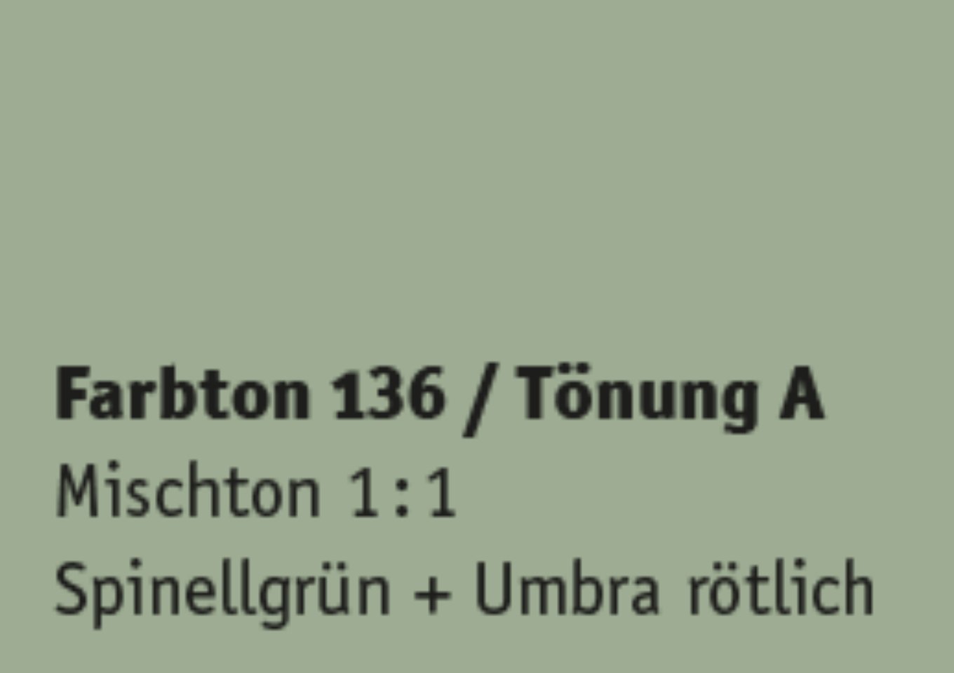 Kreidezeit Farbpigmentmischungen für Sumpfkalkfarben Farbton 133-144