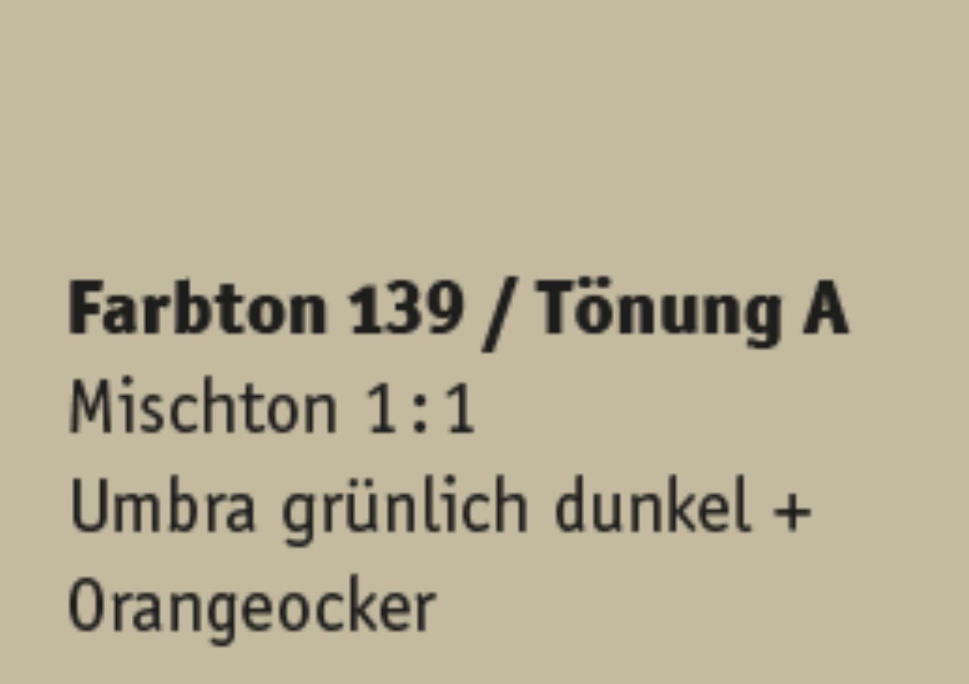 Kreidezeit Farbpigmentmischungen für Sumpfkalkfarben Farbton 133-144
