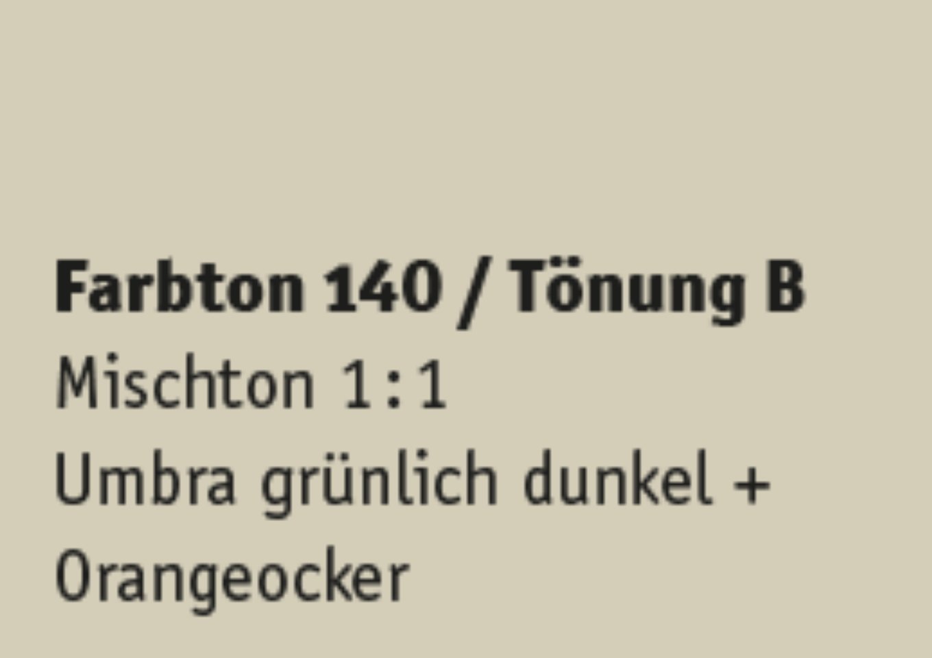 Kreidezeit Farbpigmentmischungen für Sumpfkalkfarben Farbton 133-144