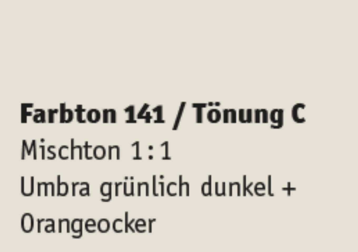 Kreidezeit Farbpigmentmischungen für Sumpfkalkfarben Farbton 133-144