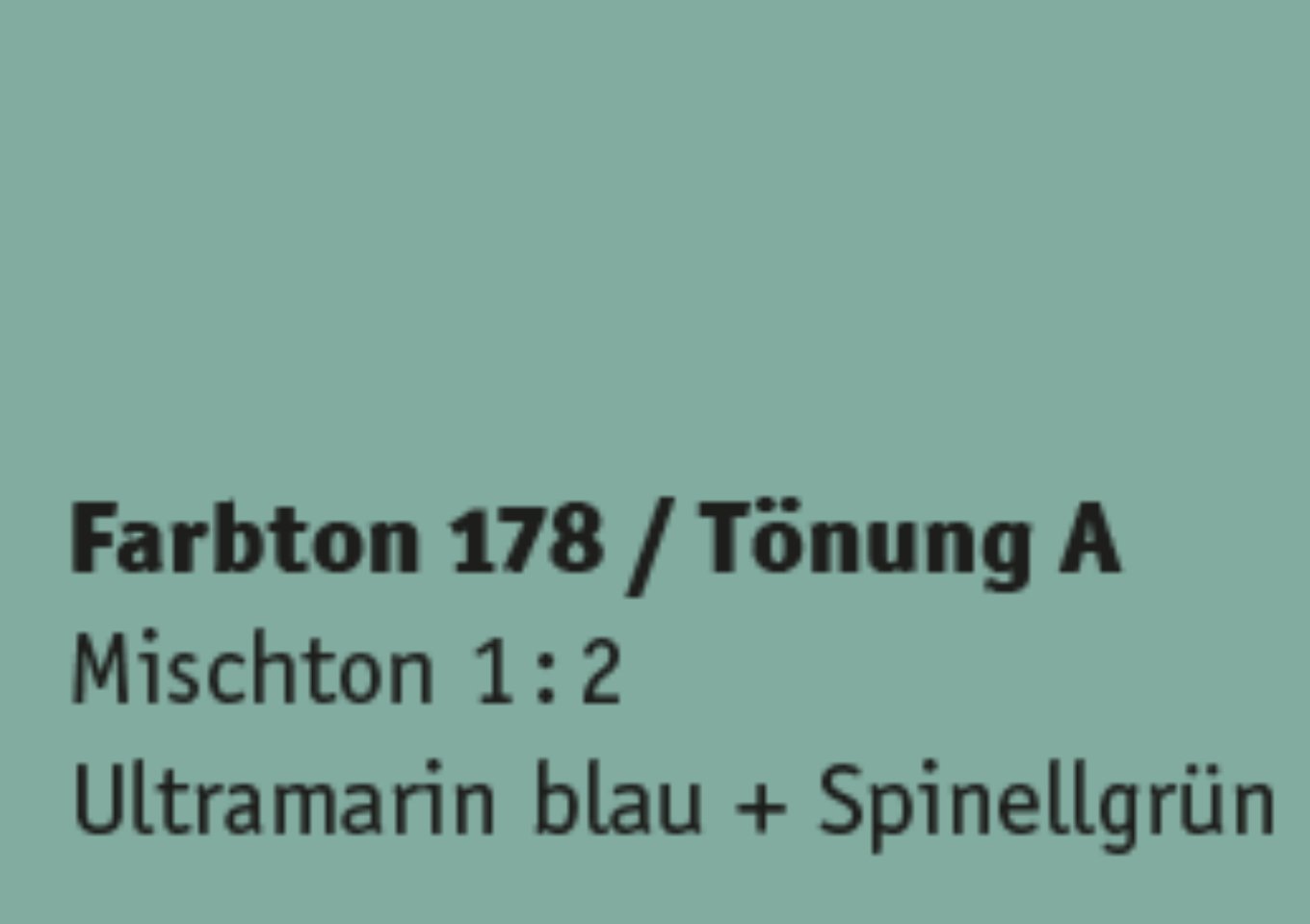 Kreidezeit Farbpigmentmischungen für Sumpfkalkfarben Farbton 169-180