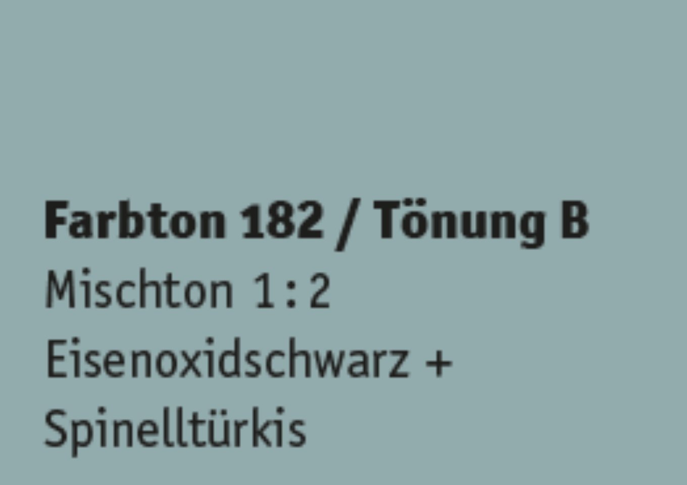 Kreidezeit Farbpigmentmischungen für Sumpfkalkfarben Farbton 181-192
