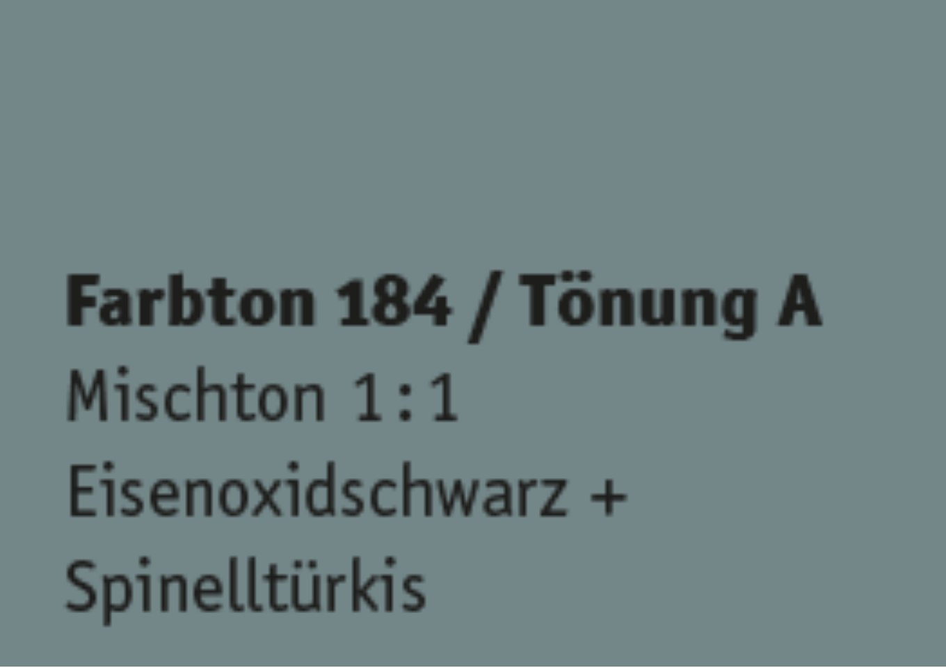 Kreidezeit Farbpigmentmischungen für Sumpfkalkfarben Farbton 181-192