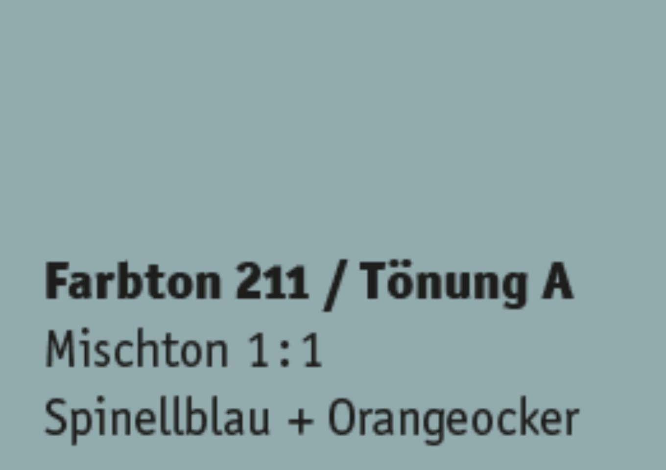Kreidezeit Farbpigmentmischungen für Sumpfkalkfarben Farbton 205-216
