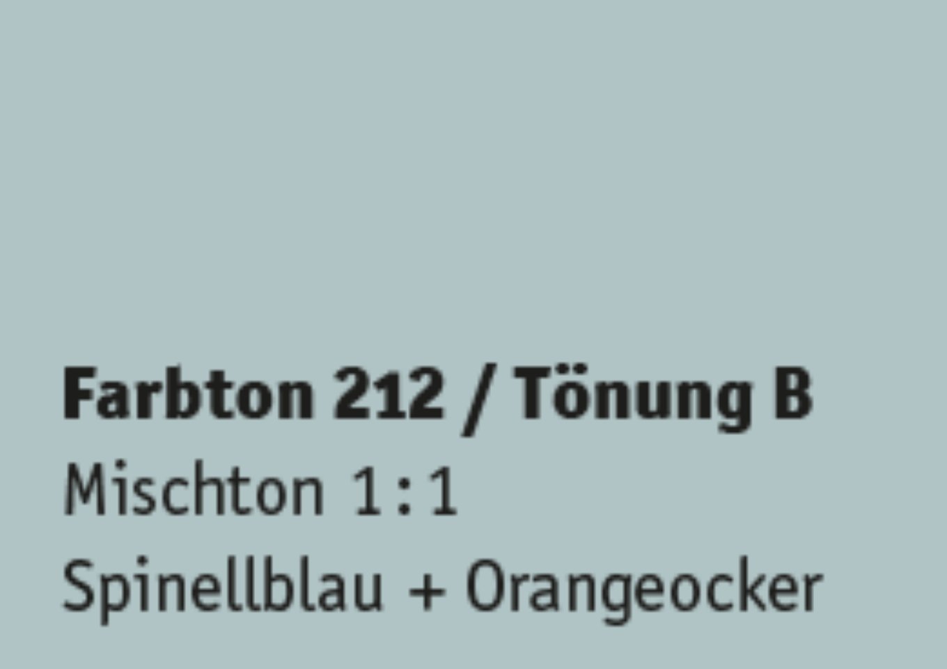 Kreidezeit Farbpigmentmischungen für Sumpfkalkfarben Farbton 205-216