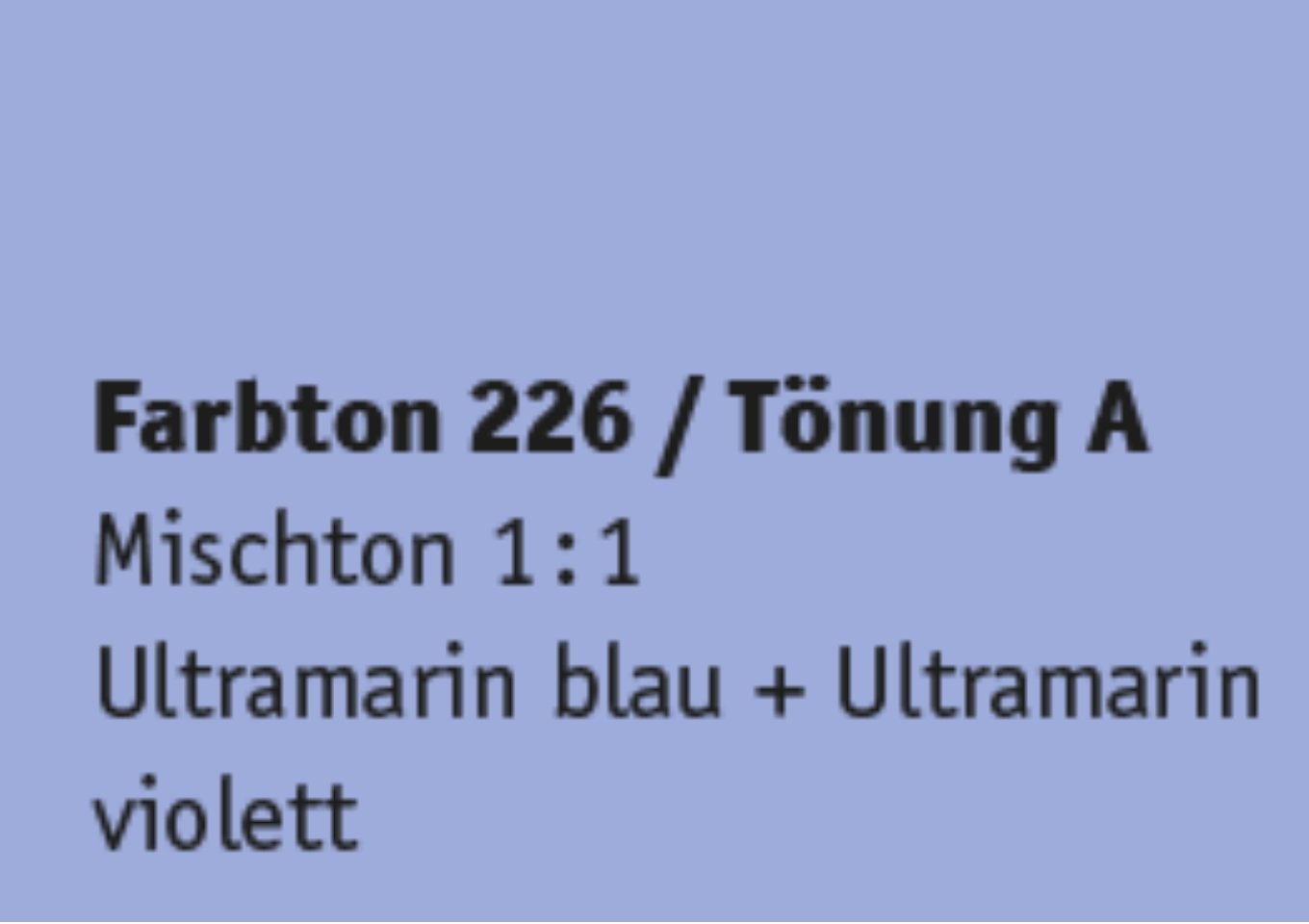 Kreidezeit Farbpigmentmischungen für Sumpfkalkfarben Farbton 217-228