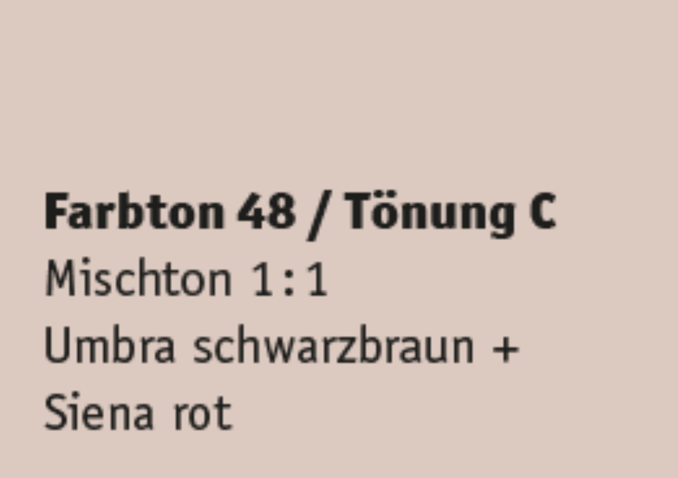 Kreidezeit Farbpigmentmischungen für Farben (trocken) Farbton 37-48