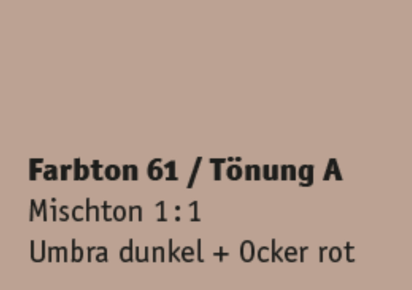 Kreidezeit Farbpigmentmischungen für Farben (trocken) Farbton 61-72