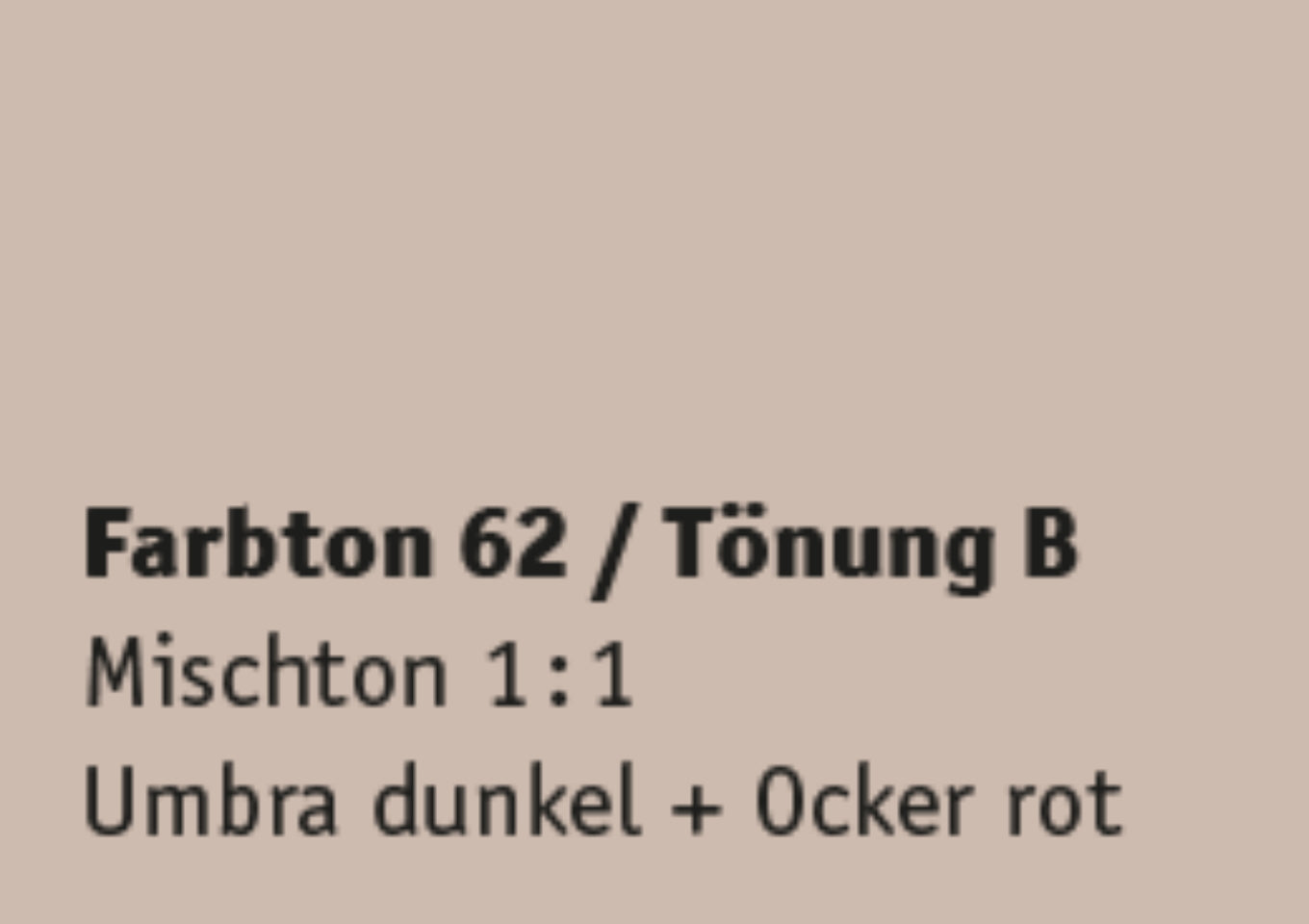 Kreidezeit Farbpigmentmischungen für Farben (trocken) Farbton 61-72