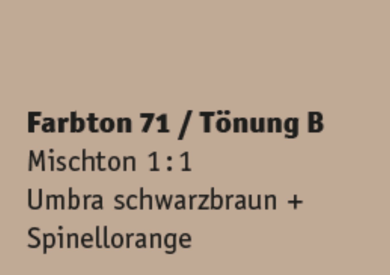 Kreidezeit Farbpigmentmischungen für Sumpfkalkfarben Farbton 61-72