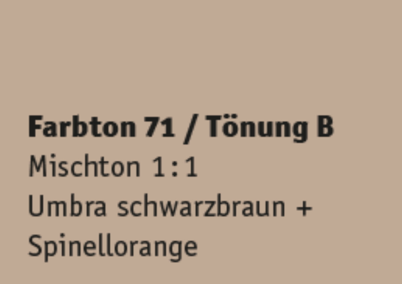 Kreidezeit Farbpigmentmischungen für Farben (trocken) Farbton 61-72