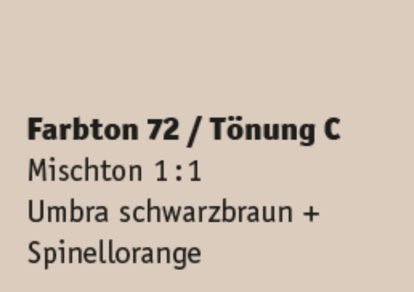 Kreidezeit Farbpigmentmischungen für Farben (trocken) Farbton 61-72