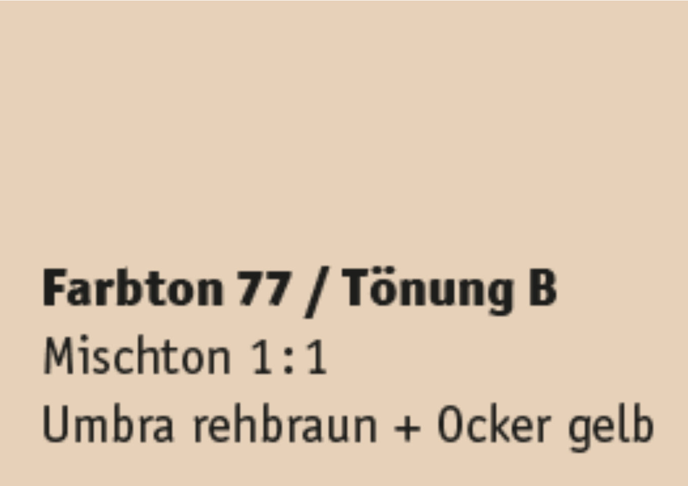 Kreidezeit Farbpigmentmischungen für Farben (trocken) Farbton 73-84