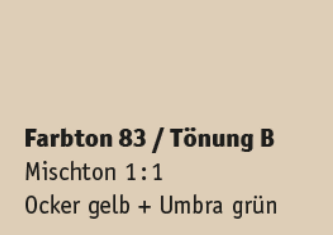 Kreidezeit Farbpigmentmischungen für Farben (trocken) Farbton 73-84