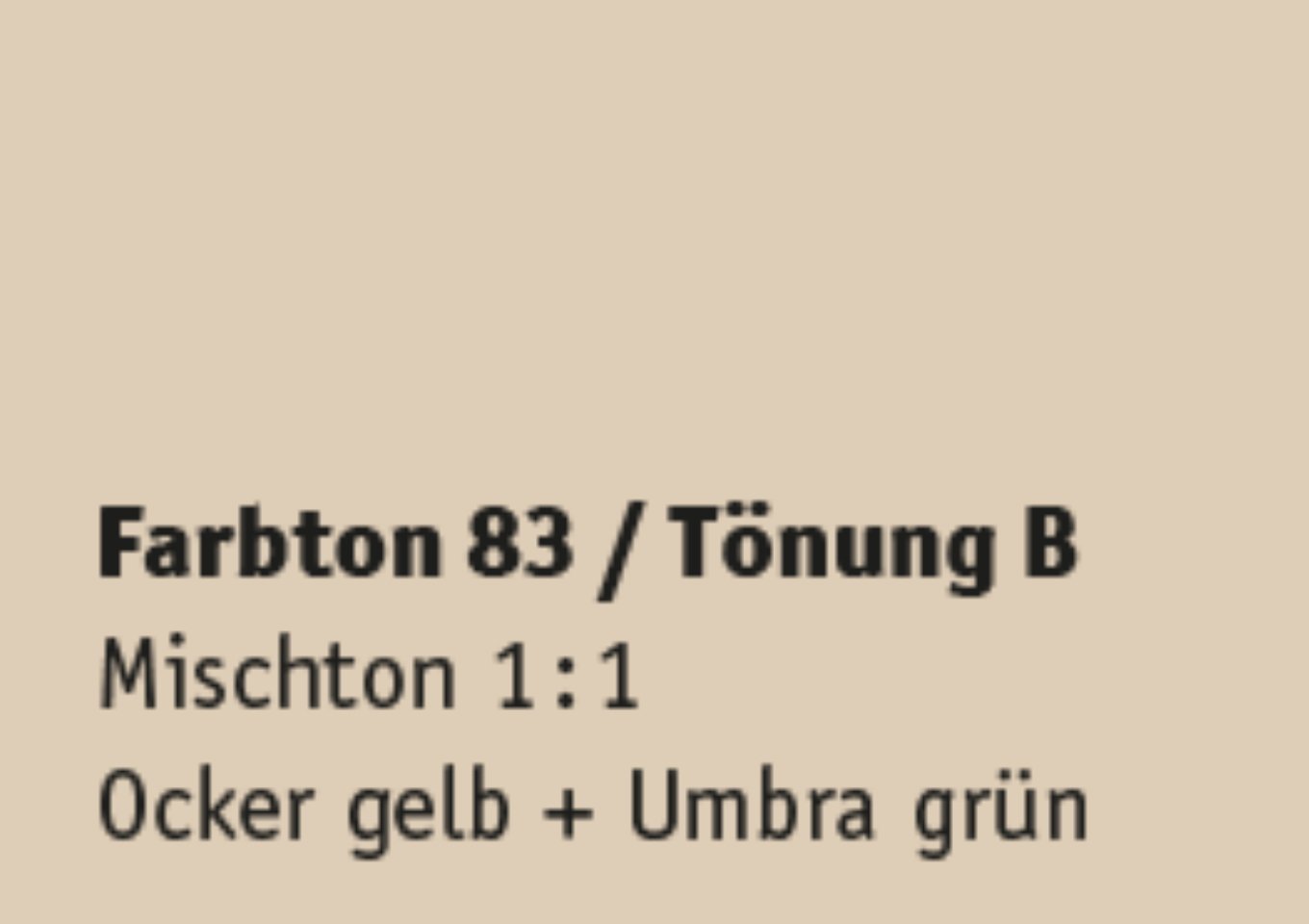 Kreidezeit Farbpigmentmischungen für Sumpfkalkfarben Farbton 73-84