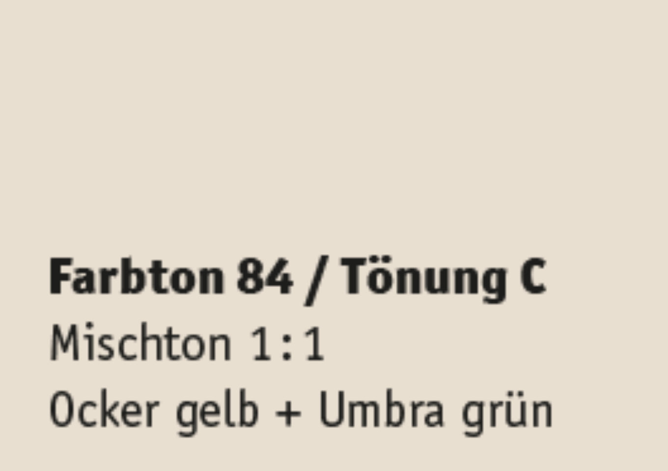 Kreidezeit Farbpigmentmischungen für Farben (trocken) Farbton 73-84