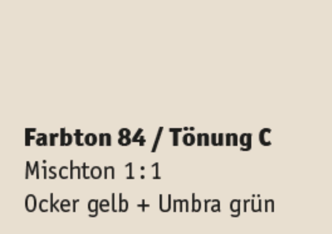 Kreidezeit Farbpigmentmischungen für Sumpfkalkfarben Farbton 73-84
