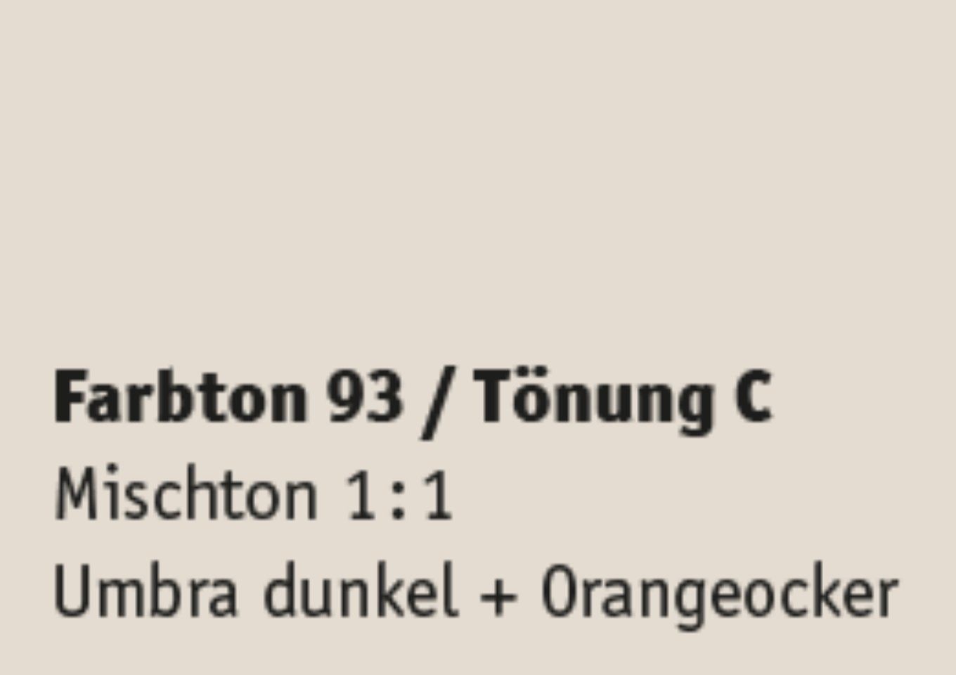 Kreidezeit Farbpigmentmischungen für Sumpfkalkfarben Farbton 85-96