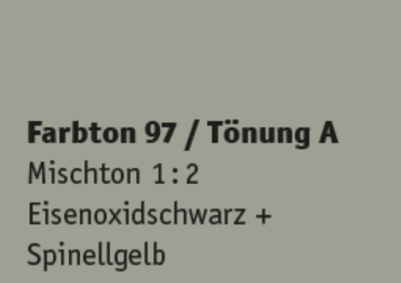 Kreidezeit Farbpigmentmischungen für Farben (trocken) Farbton 97-108