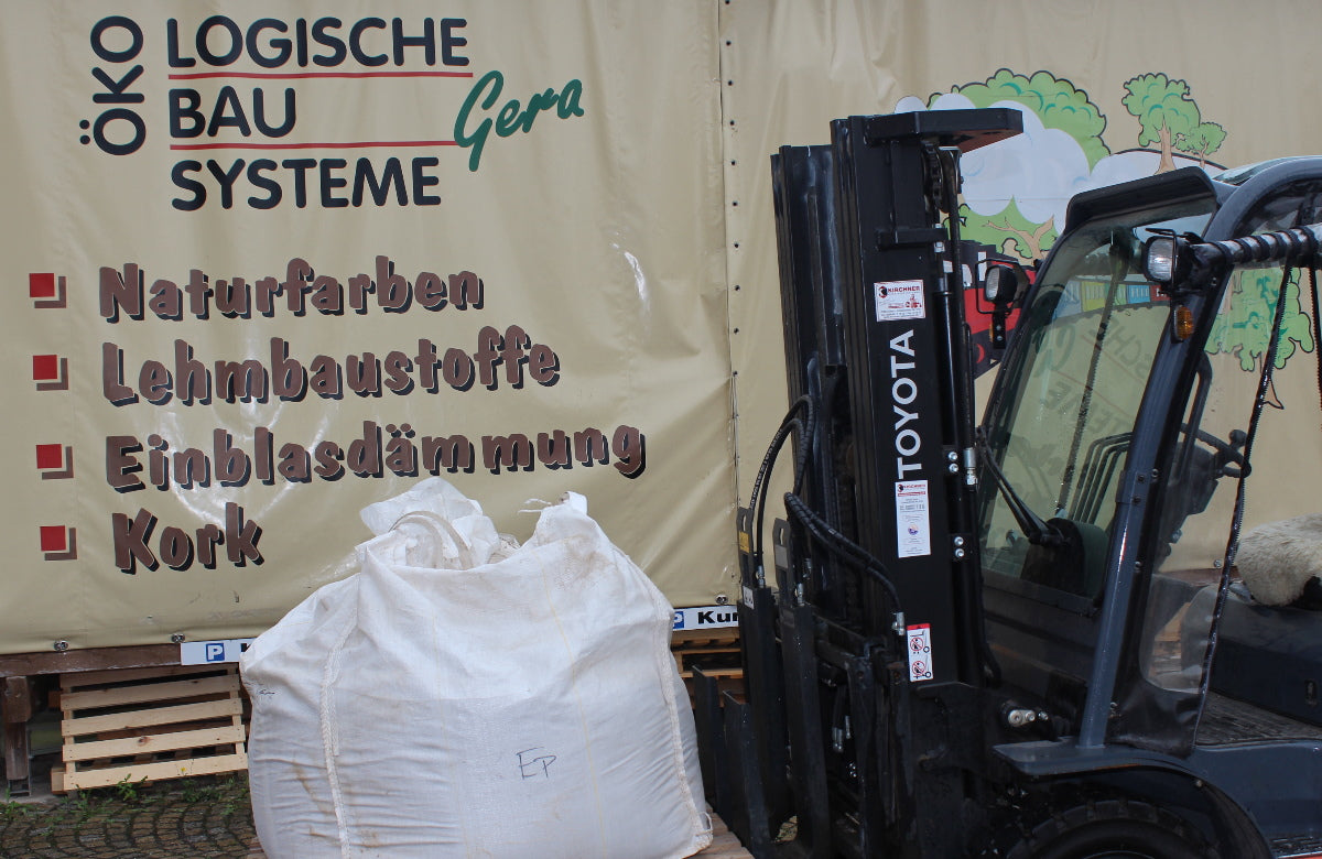 Lehmputz für Innen, Lehmputz mit Struktur, Lehmoberputz mit Stroh, Bigbag EP