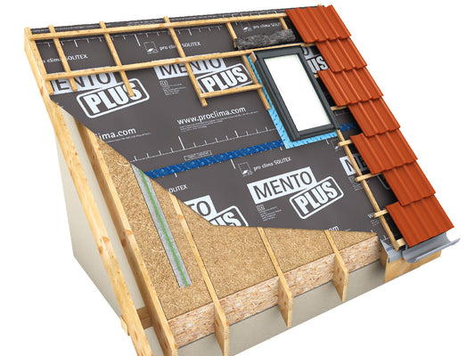 armierte Unterspannbahn / Unterdeckbahn / Winddichtung SOLITEX MENTO Plus (für Einblasdämmungen geeignet)