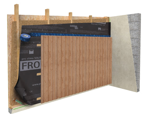 Wandschalungsbahn für Lückenschalung bis 30 mm SOLITEX FRONTA Quattro FB (schwer entflammbar)