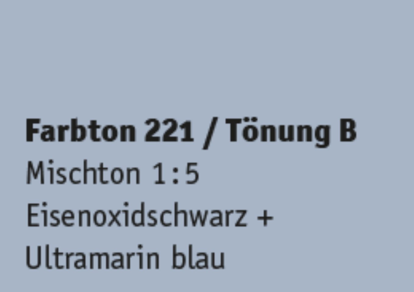 Kreidezeit Farbpigmentmischungen für Sumpfkalkfarben Farbton 217-228