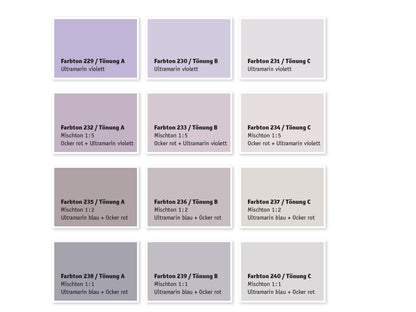 Kreidezeit Vega Wandfarbe pigmentiert Farbton 229-240