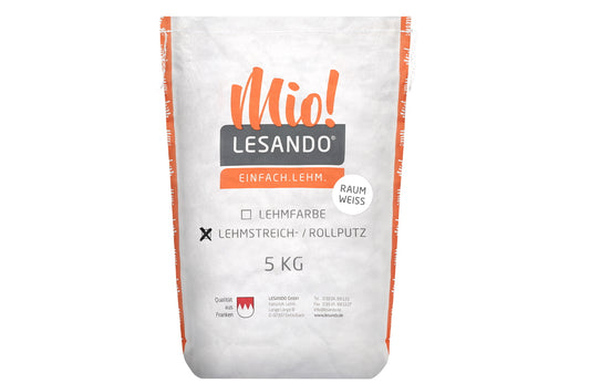 Lehmstreichputz / Lehmrollputz Lesando Mio! Raumweiß