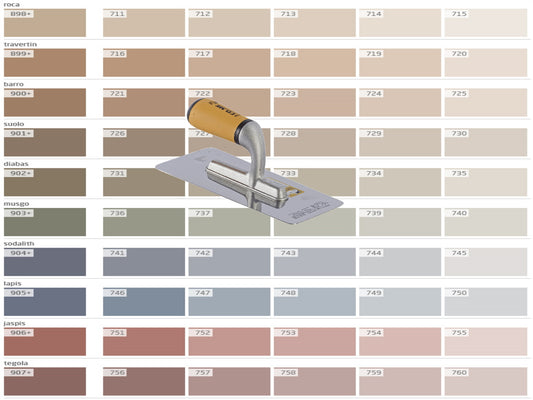 farbiger Lehmputz, Lehmdekorputz Capriccio, Farbserie anno 1