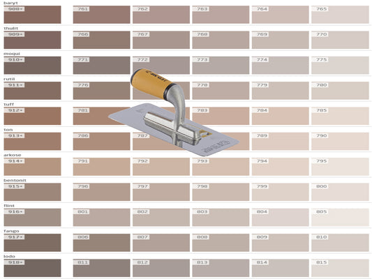 farbiger Lehmputz, Lehmdekorputz Capriccio, Farbserie anno 2