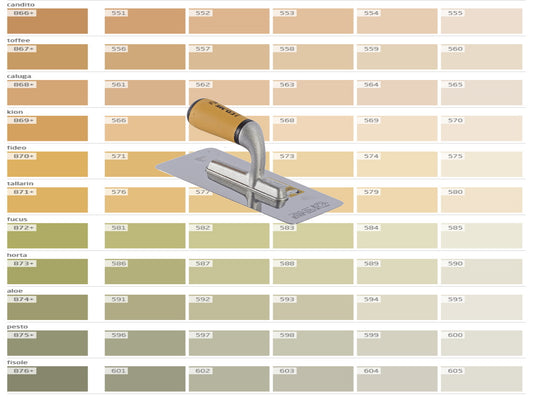 farbiger Lehmputz, Lehmdekorputz Capriccio, Farbserie eco 2