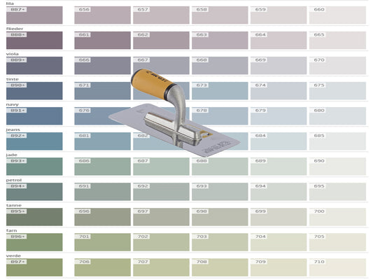 farbiger Lehmputz, Lehmdekorputz Capriccio, Farbserie eterno 2