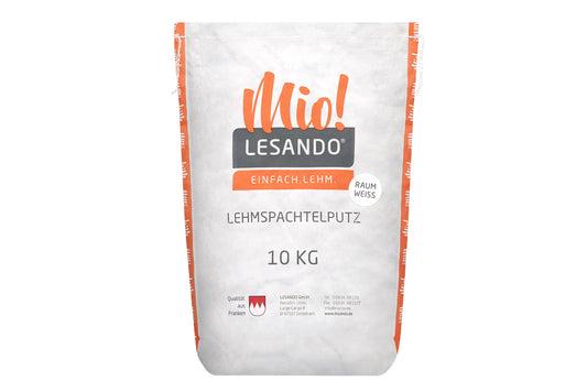 farbiger Lehmputz Lesando Mio! Raumweiß